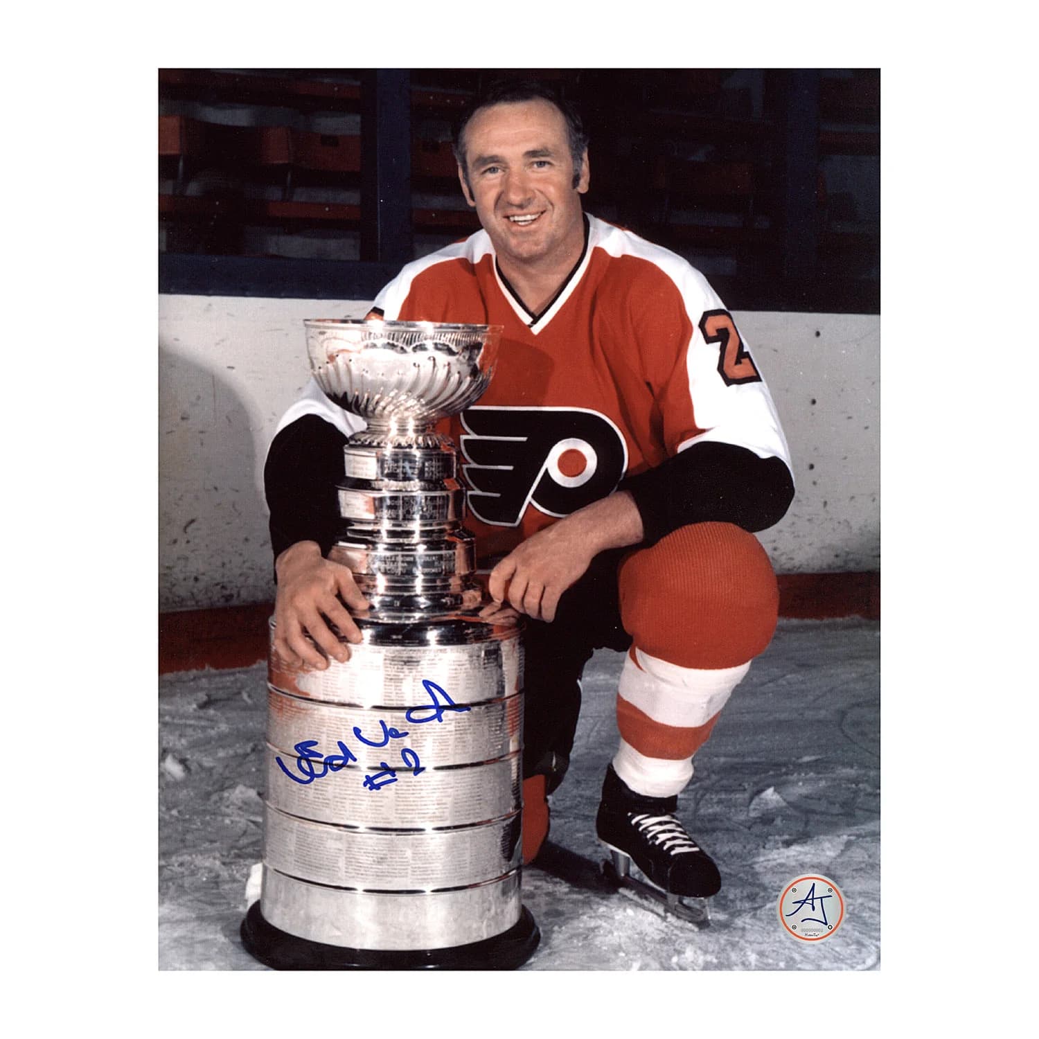 Ed Van Impe Autographed Philadelphia Flyers Stanley Cup 8x10 Photo Ed Van Impe Photo 8x10-stanley-cup, Philadelphia Flyers, supplier stock photo