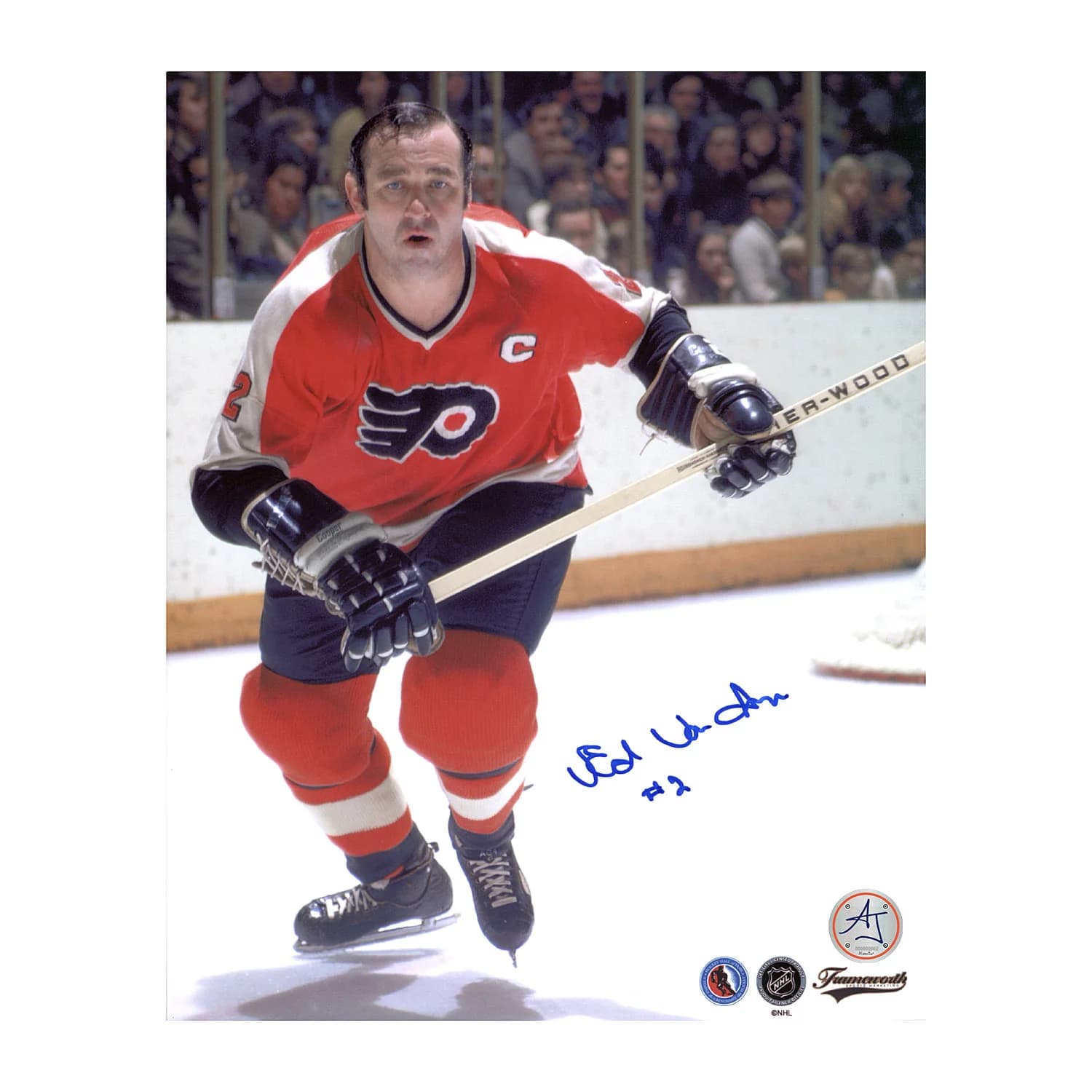 Ed Van Impe Autographed Philadelphia Flyers Captain 8x10 Photo Ed Van Impe Photo 8x10-captain, Philadelphia Flyers, supplier stock photo
