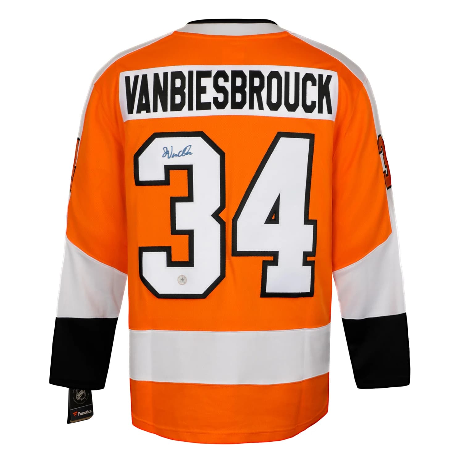 John Vanbiesbrouck Signed Philadelphia Flyers Orange Fanatics Breakaway Jersey John Vanbiesbrouck Jersey orange-breakaway, Philadelphia Flyers, supplier stock photo