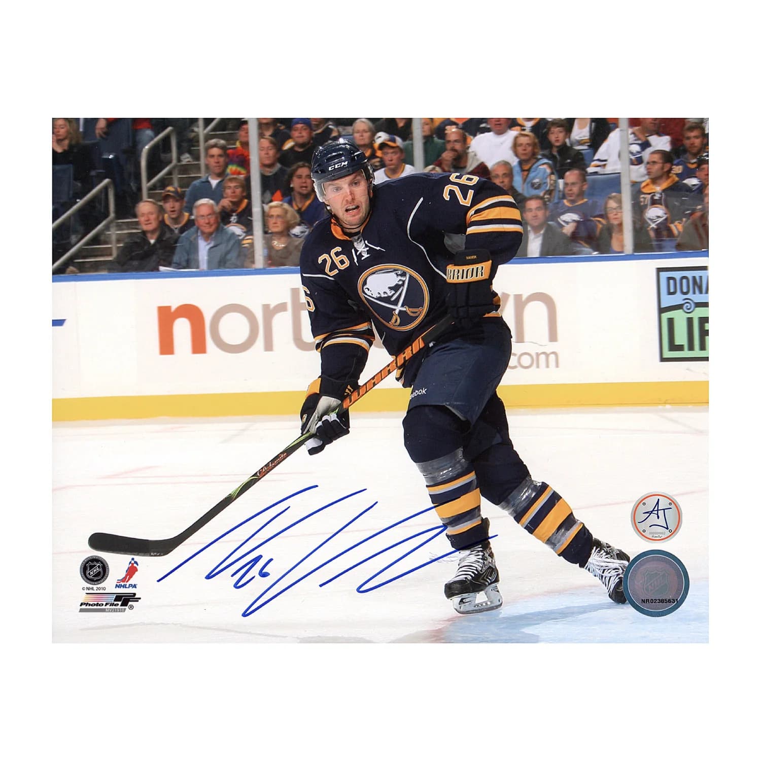 Thomas Vanek Autographed Buffalo Sabres Hockey 8x10 Photo Thomas Vanek Photo 8x10-hockey, Buffalo Sabres, supplier stock photo