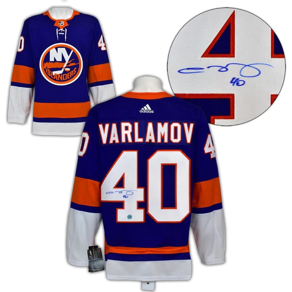 Semyon Varlamov Autographed New York Islanders adidas Jersey Semyon Varlamov Jersey adidas, New York Islanders, supplier stock photo