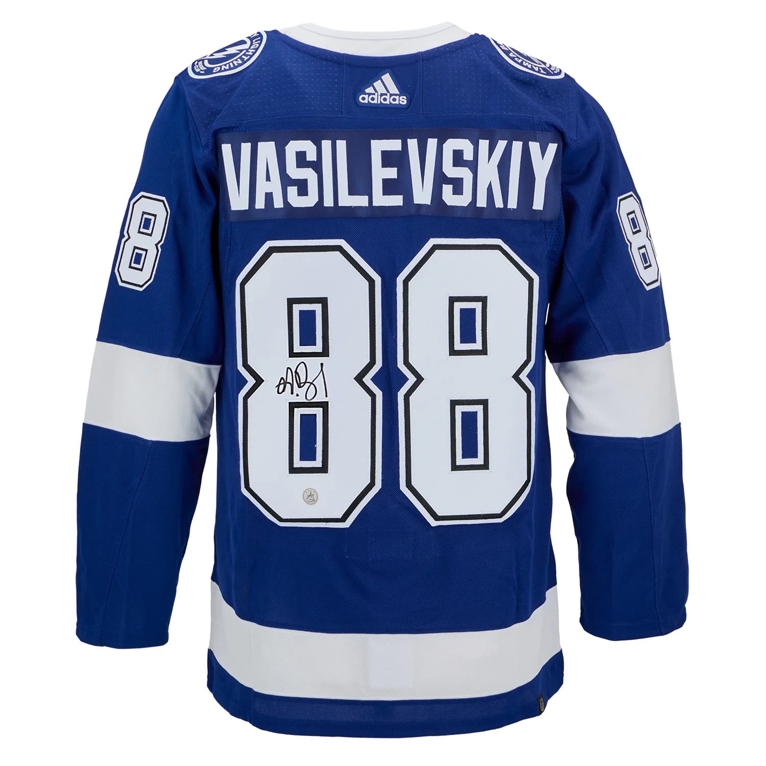 Andrei Vasilevskiy Autographed Tampa Bay Lightning Blue adidas Jersey Andrei Vasilevskiy Jersey blue-adidas, Tampa Bay Lightning, supplier stock photo