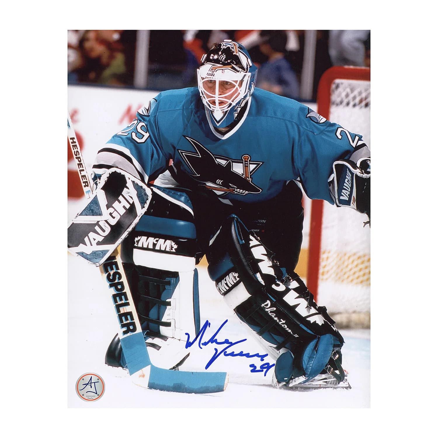 Mike Vernon Autographed San Jose Sharks Goalie 8x10 Photo Mike Vernon Photo 8x10-goalie, San Jose Sharks, supplier stock photo