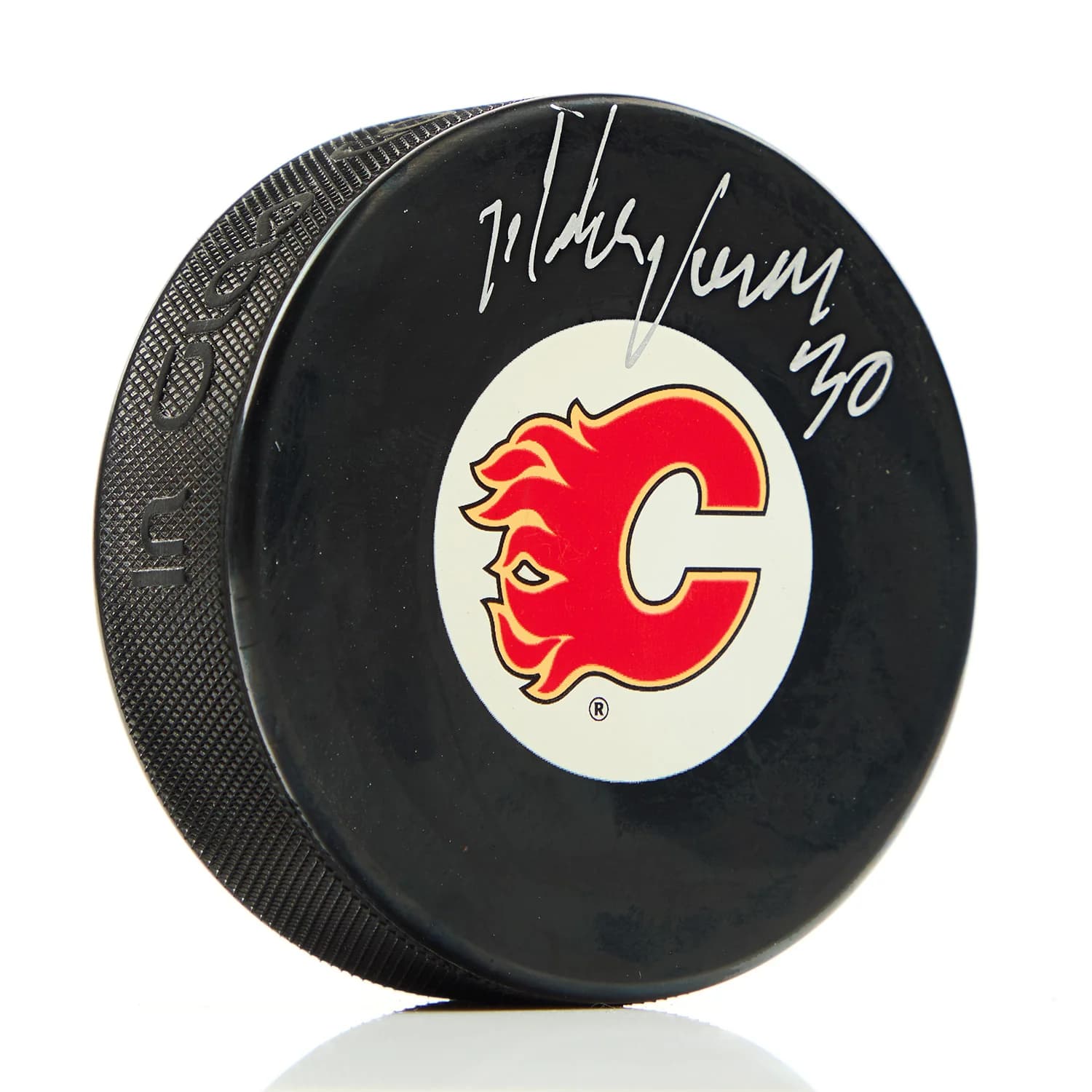 Mike Vernon Calgary Flames Autographed Hockey Puck Mike Vernon Puck hockey, Calgary Flames, supplier stock photo