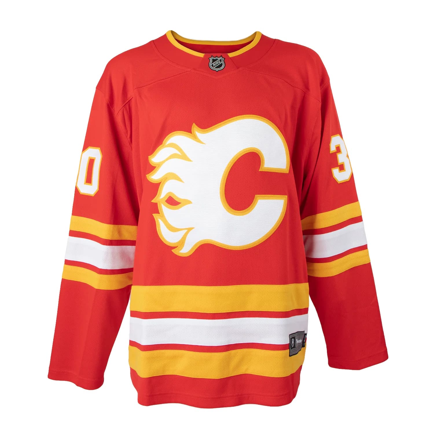 Mike Vernon Autographed Calgary Flames Fanatics Breakaway Jersey Mike Vernon Jersey breakaway, Calgary Flames, view 2, supplier stock photo