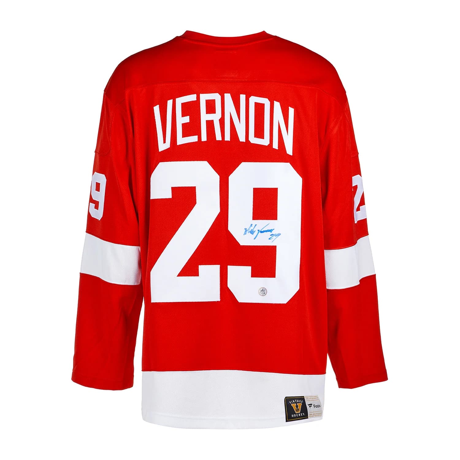 Mike Vernon Signed Detroit Red Wings Fanatics Breakaway Jersey Mike Vernon Jersey breakaway, Detroit Red Wings, supplier stock photo