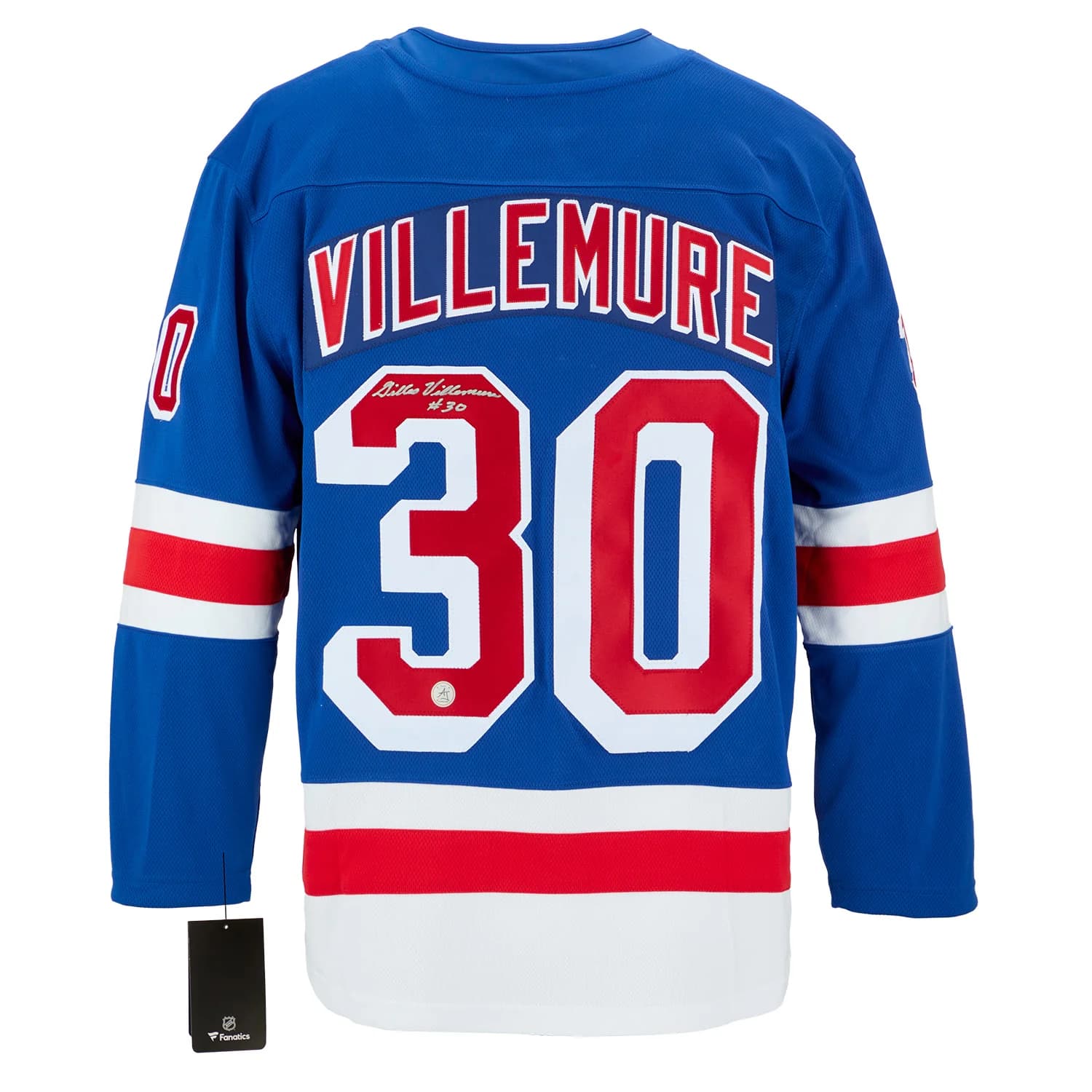 Gilles Villemure Autographed New York Rangers Fanatics Breakaway Jersey Gilles Villemure Jersey breakaway, New York Rangers, supplier stock photo