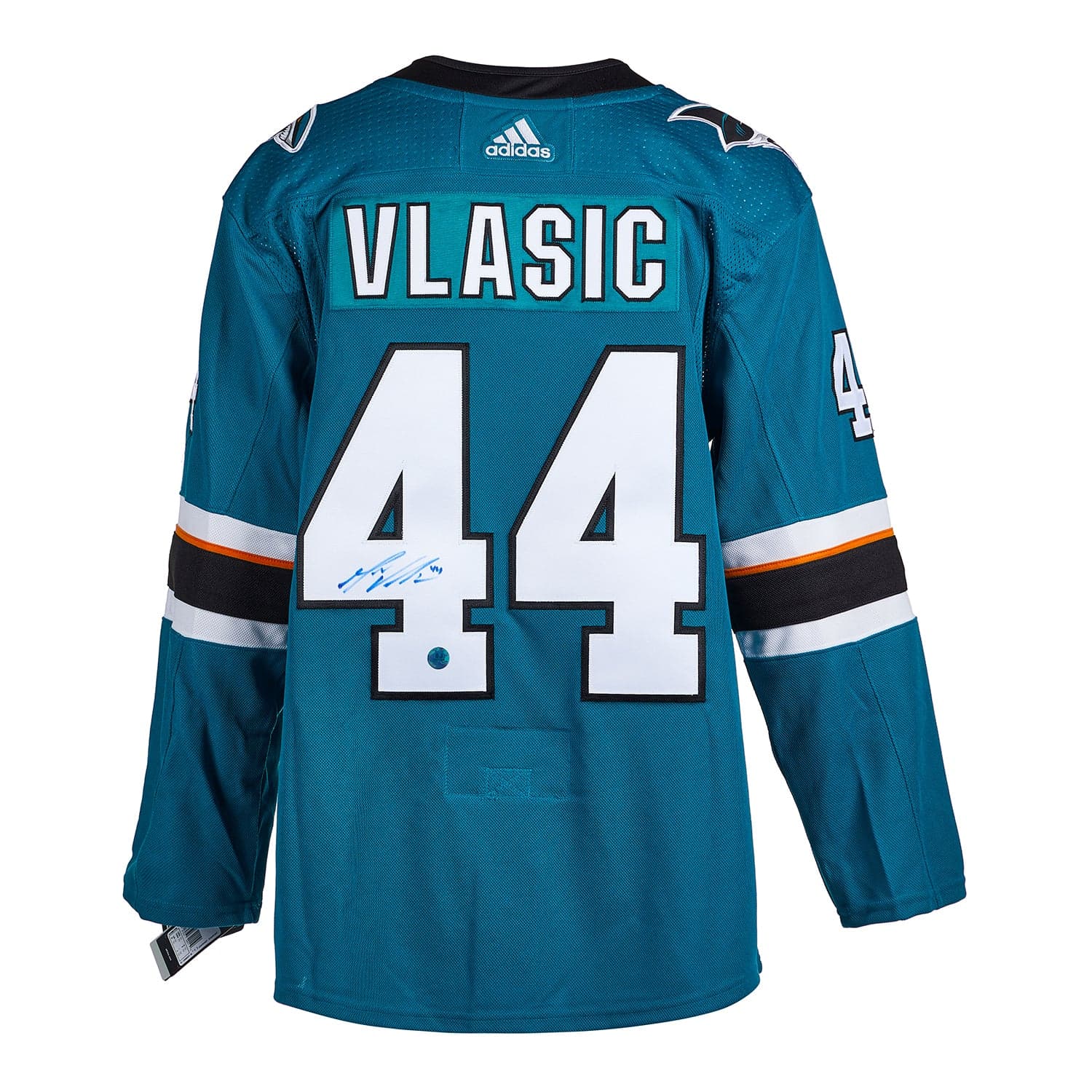 Marc-Edouard Vlasic Autographed San Jose Sharks adidas Jersey Marc-Edouard Vlasic Jersey adidas, San Jose Sharks, supplier stock photo