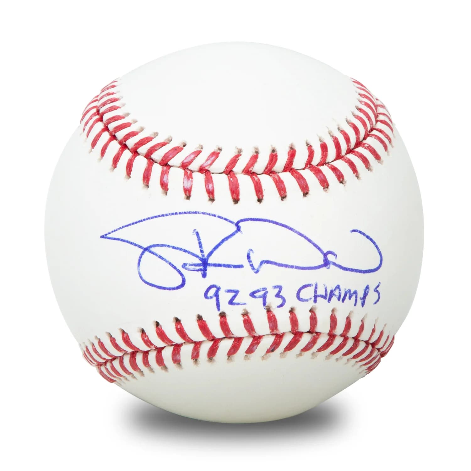 Duane Ward Signed Official MLB Major League Baseball with 92/93 Champs Note Duane Ward Ball duane-ward-mlb-major-league-baseball, supplier stock photo