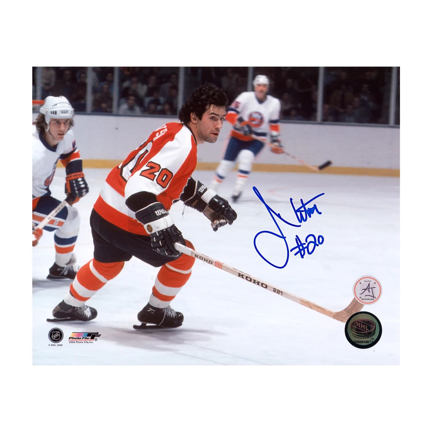 Jim Watson Autographed Philadelphia Flyers Game Action 8x10 Photo Jim Watson Photo 8x10-game-action, Philadelphia Flyers, supplier stock photo