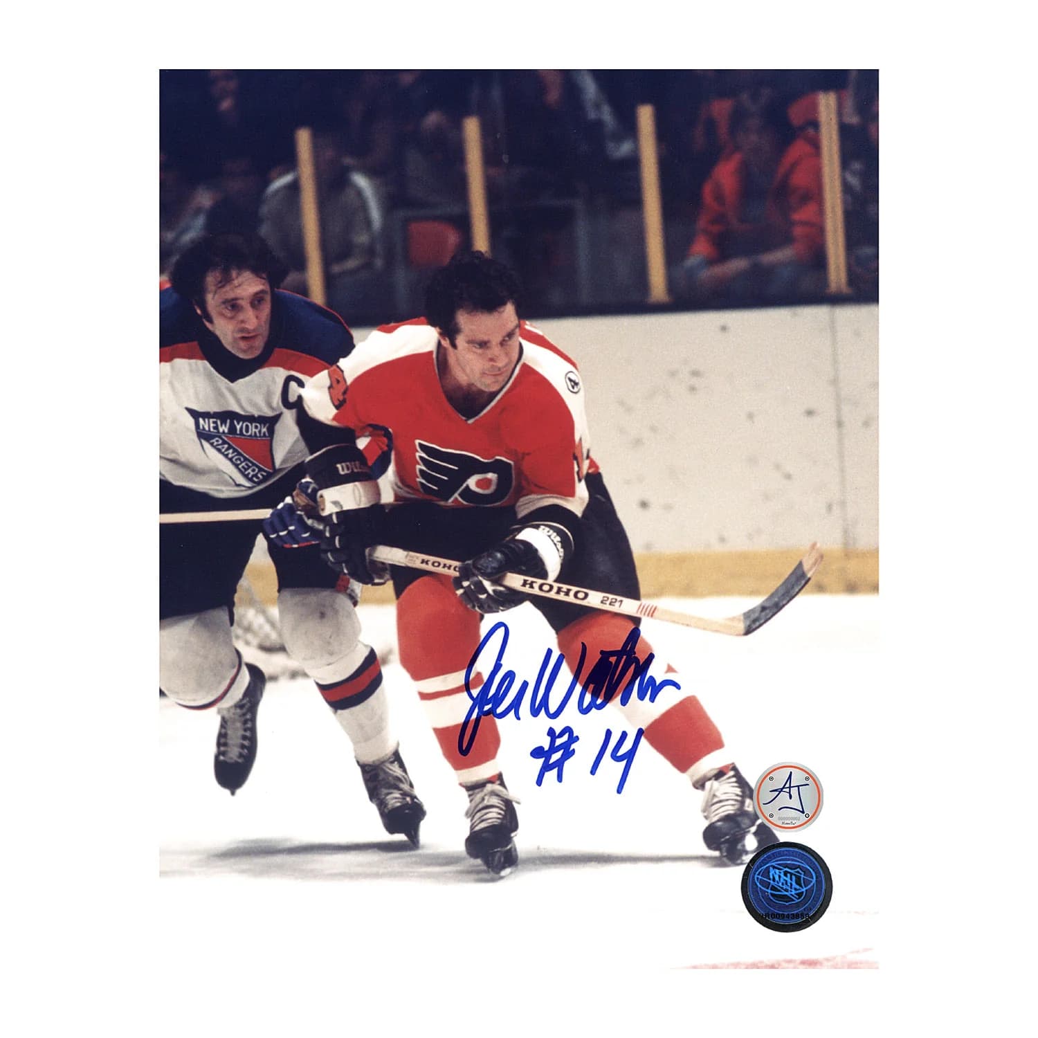 Joe Watson Autographed Philadelphia Flyers Game Action 8x10 Photo Joe Watson Photo 8x10-game-action, Philadelphia Flyers, supplier stock photo
