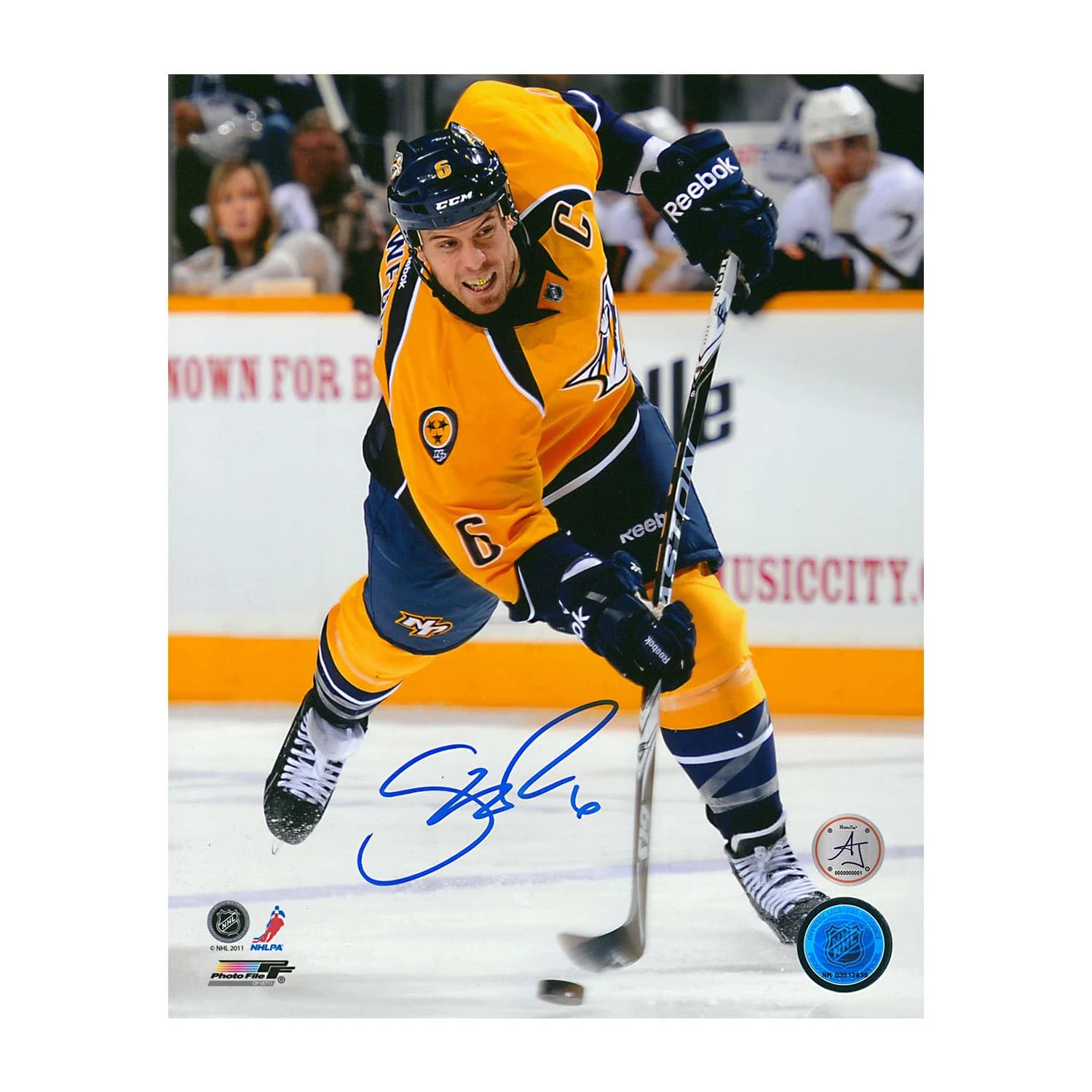 Shea Weber Autographed Nashville Predators Slapshot 8x10 Photo Shea Weber Photo 8x10-slapshot, Nashville Predators, supplier stock photo