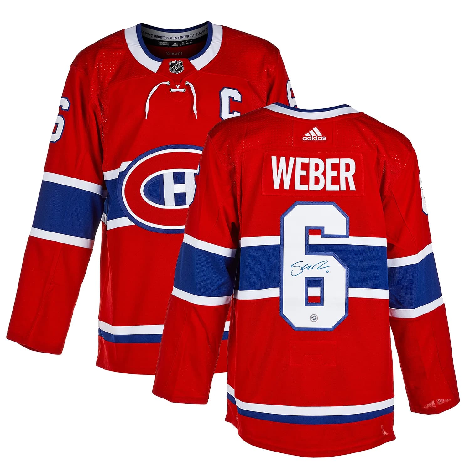 Shea Weber Autographed Montreal Canadiens adidas Jersey Shea Weber Jersey adidas, Montreal Canadiens, view 3, supplier stock photo