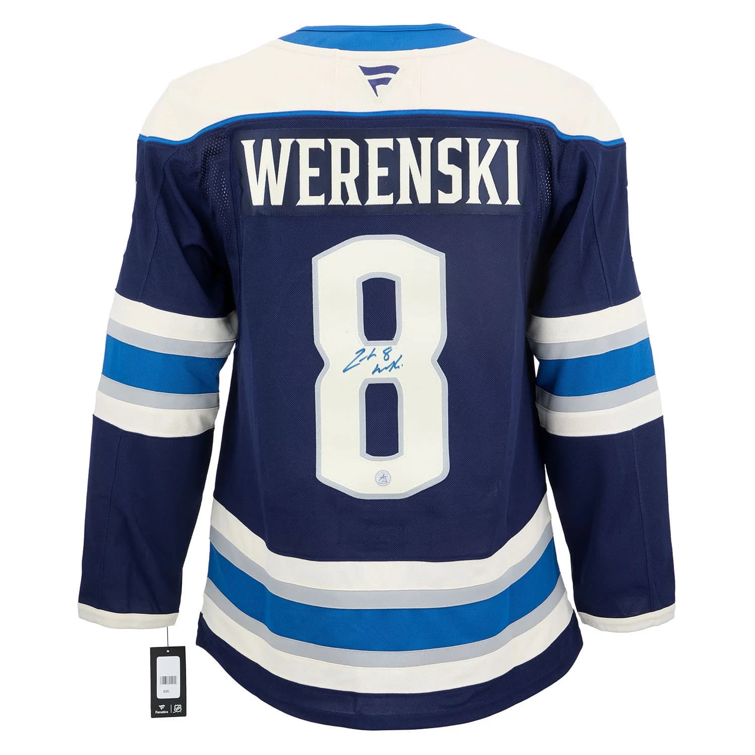 Zach Werenski Signed Columbus Blue Jackets Alt Cannon Fanatics Premium Jersey Zach Werenski Jersey alt-cannon-premium, Columbus Blue Jackets, supplier stock photo