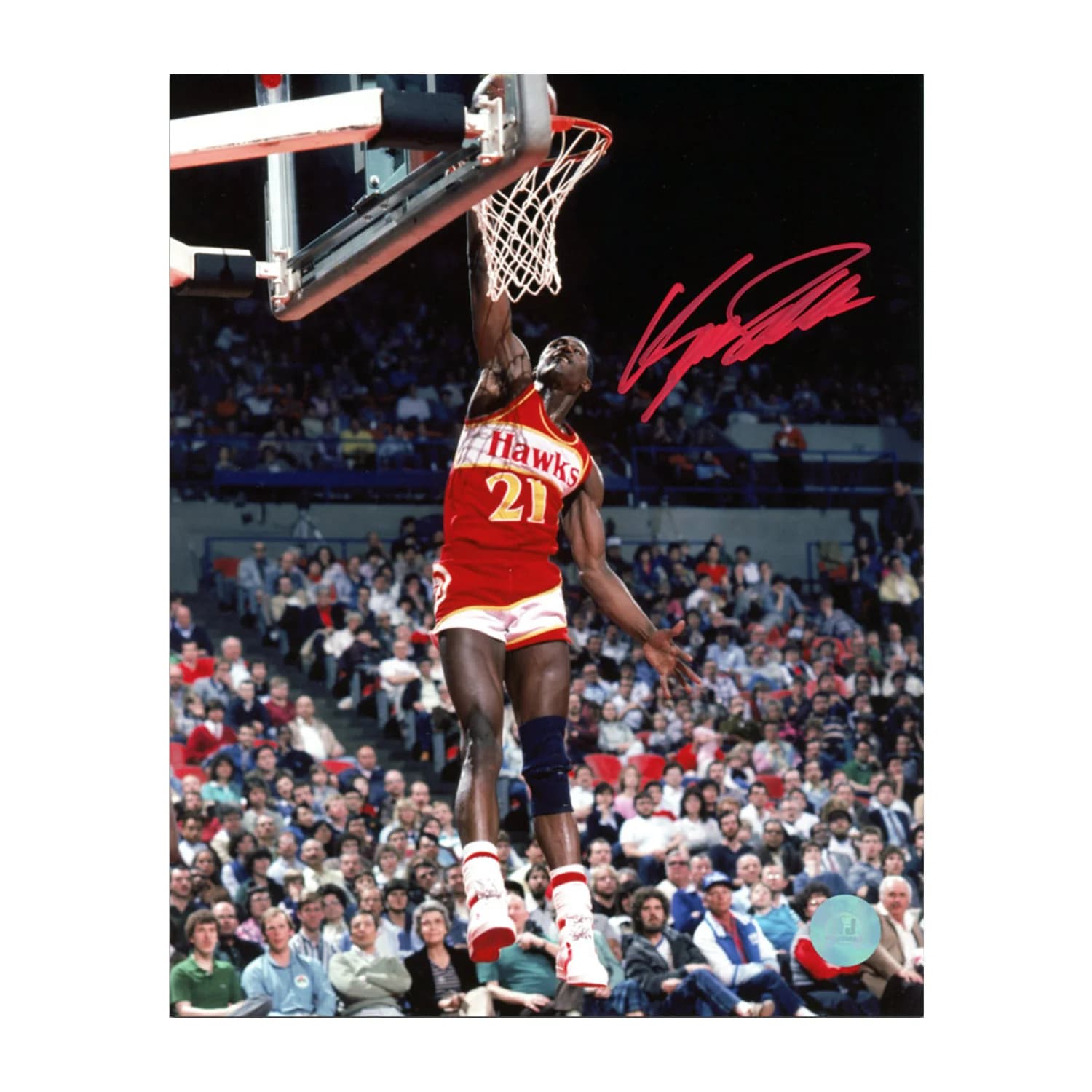 Dominique Wilkins Autographed Atlanta Hawks Basketball 8x10 Photo Dominique Wilkins Photo 8x10-atlanta-hawks-basketball, supplier stock photo