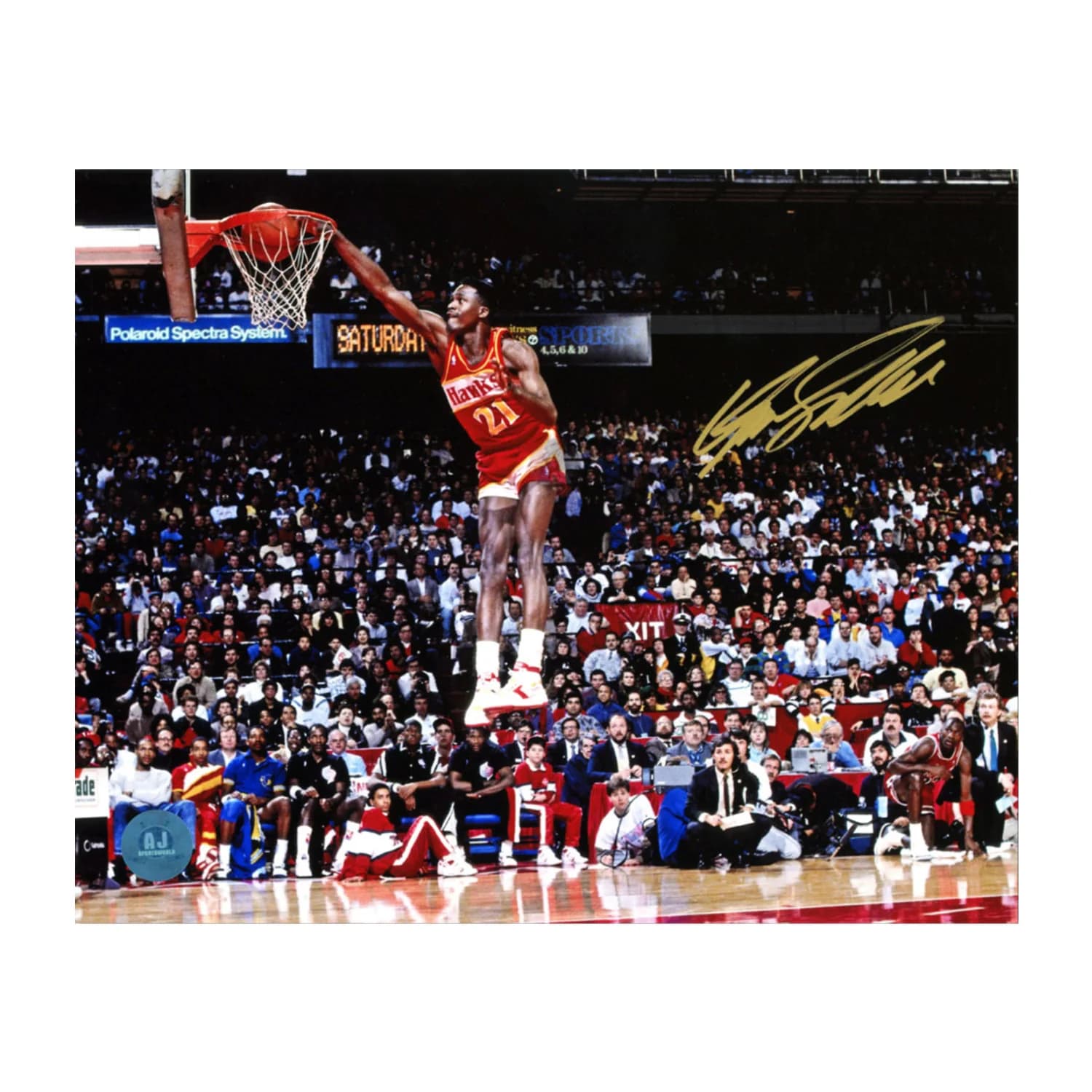 Dominique Wilkins Autographed Atlanta Hawks Slam Dunk Contest 8x10 Photo Dominique Wilkins Photo 8x10-atlanta-hawks-slam-dunk-contest, supplier stock photo