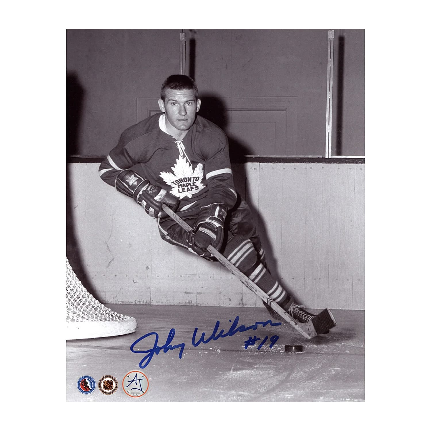 Johnny Wilson Autographed Toronto Maple Leafs Black and White 8x10 Photo Johnny Wilson Photo 8x10-black-white, Toronto Maple Leafs, supplier stock photo