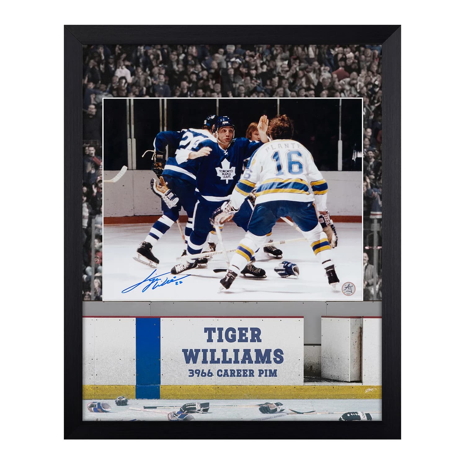 Tiger Williams Autographed Toronto Maple Leafs Penalty Box 19x23 Frame Tiger Williams Other 19x23-penalty-box-frame, Toronto Maple Leafs, supplier stock photo