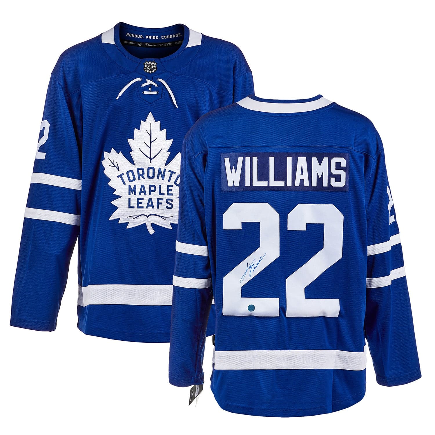 Tiger Williams Autographed Toronto Maple Leafs Fanatics Breakaway Jersey Tiger Williams Jersey breakaway, Toronto Maple Leafs, view 3, supplier stock photo
