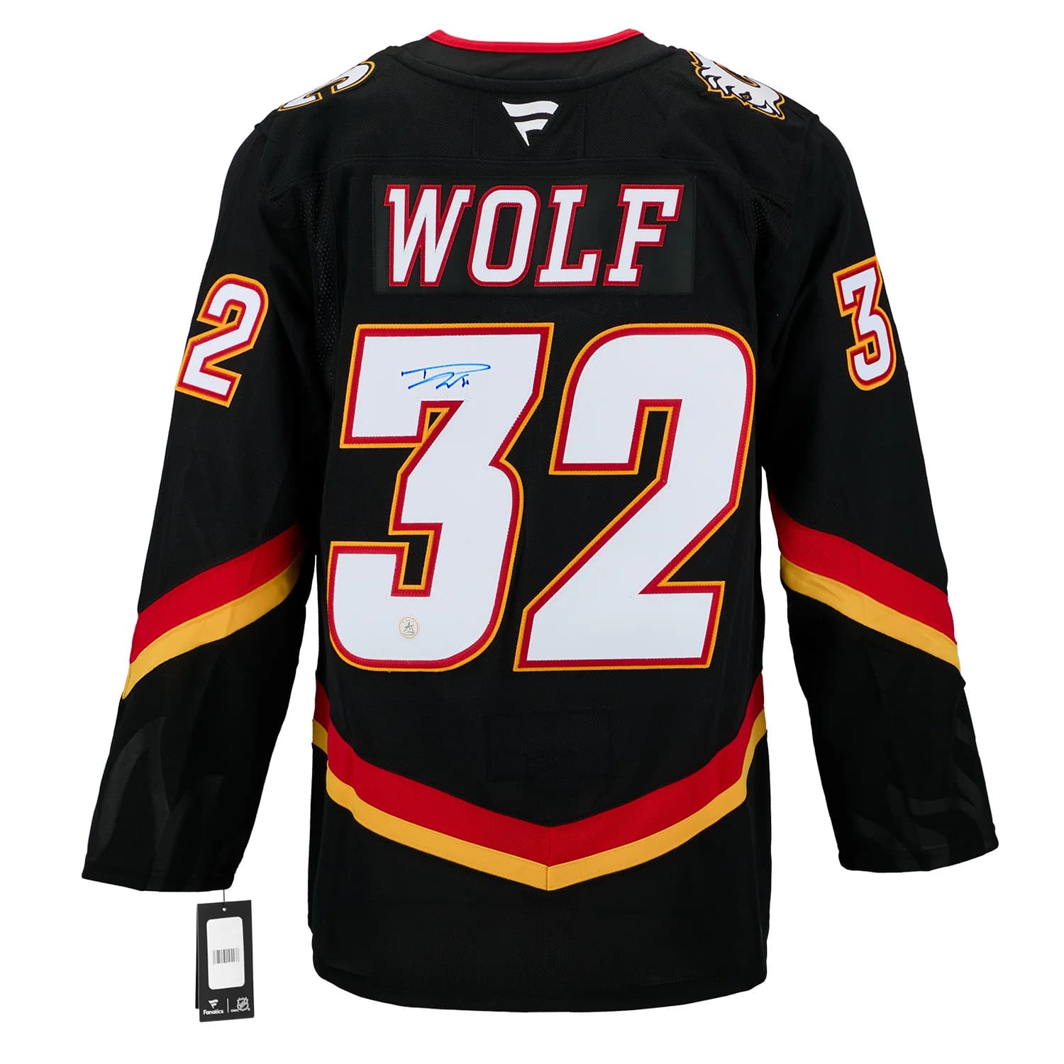 Dustin Wolf Autographed Calgary Flames Alt Blasty Fanatics Premium Jersey Dustin Wolf Jersey alt-blasty-premium, Calgary Flames, supplier stock photo