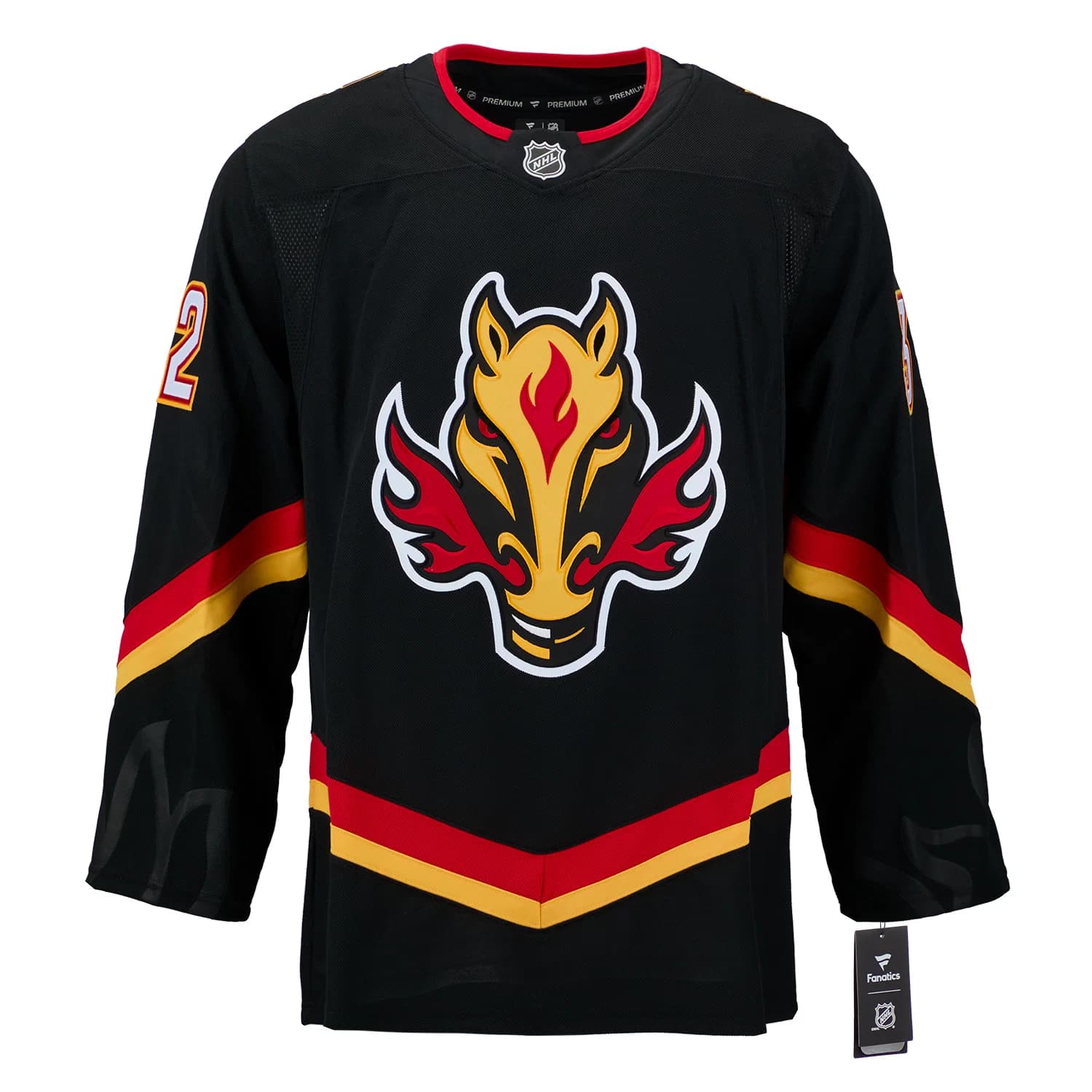 Dustin Wolf Autographed Calgary Flames Alt Blasty Fanatics Premium Jersey Dustin Wolf Jersey alt-blasty-premium, Calgary Flames, view 2, supplier stock photo