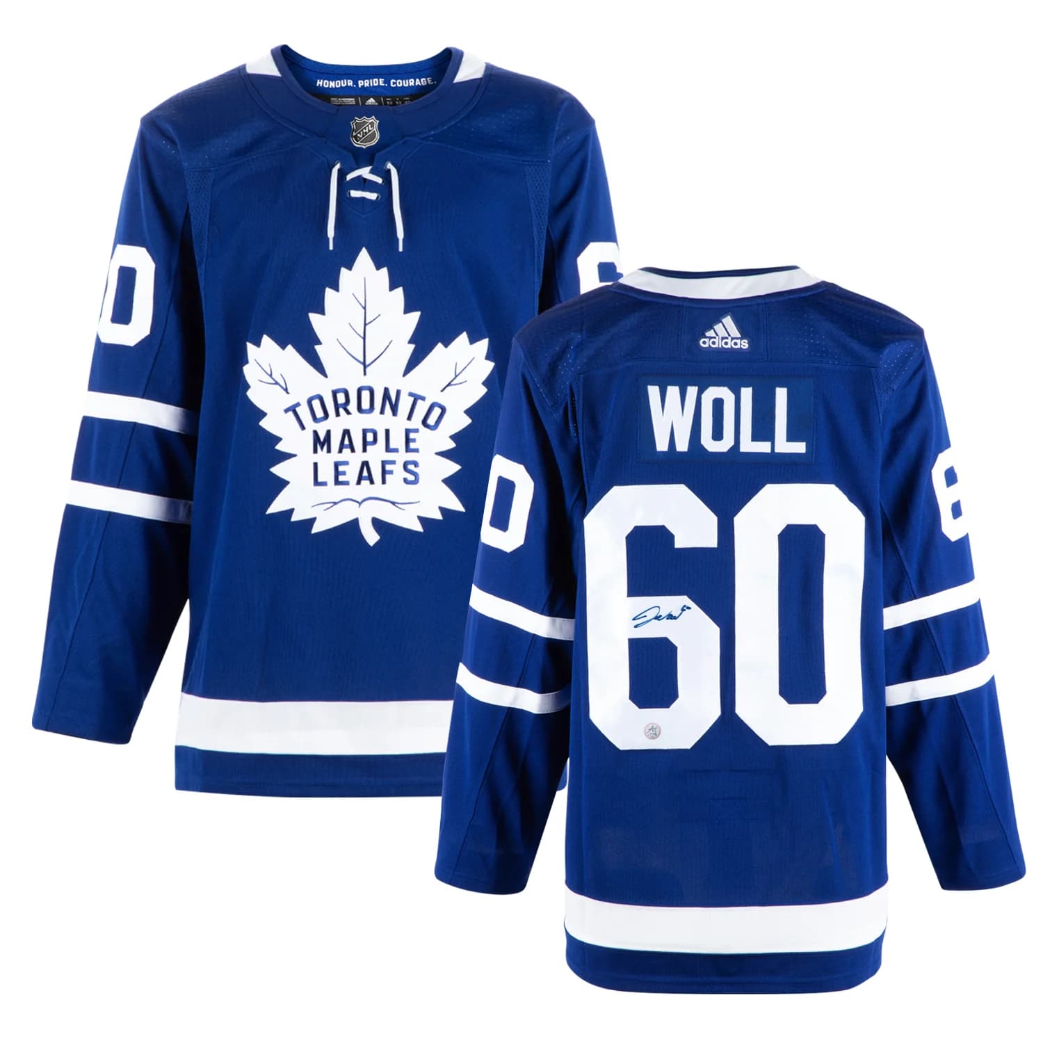 Joseph Woll Autographed Toronto Maple Leafs Blue adidas Jersey Joseph Woll Jersey blue-adidas, Toronto Maple Leafs, view 3, supplier stock photo