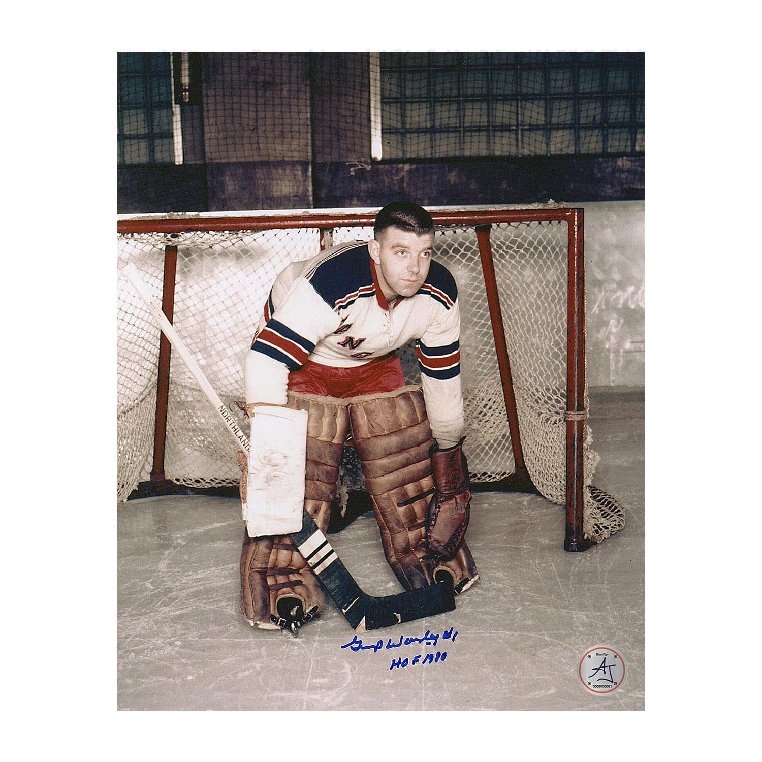 Gump Worsley Autographed New York Rangers Goalie 8x10 Photo Gump Worsley Photo 8x10-goalie, New York Rangers, supplier stock photo