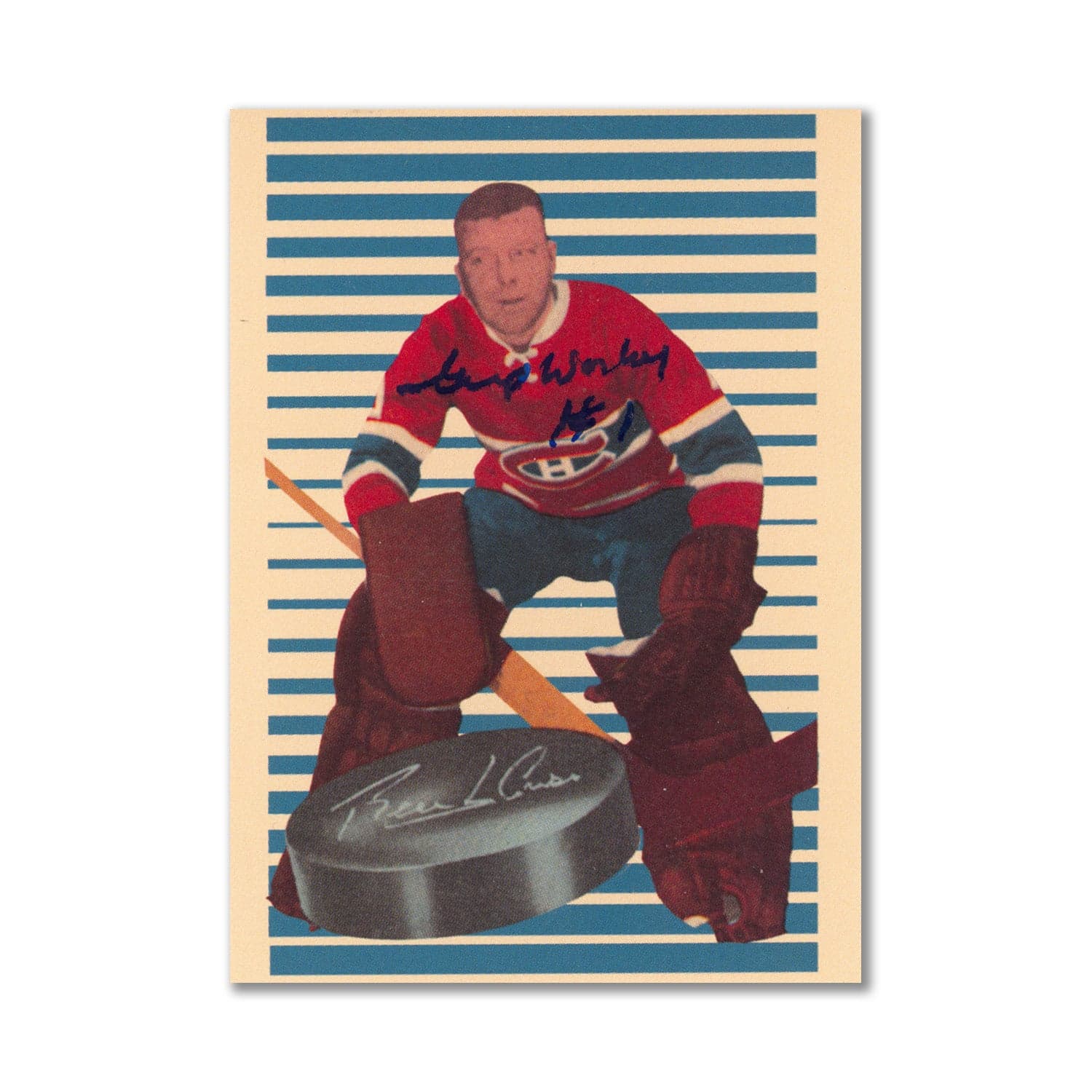 Autographed 1993-94 Parkhurst #PR-41 Gump Worsley Base Card Gump Worsley Card 1993-94-parkhurst-pr-41-base, supplier stock photo