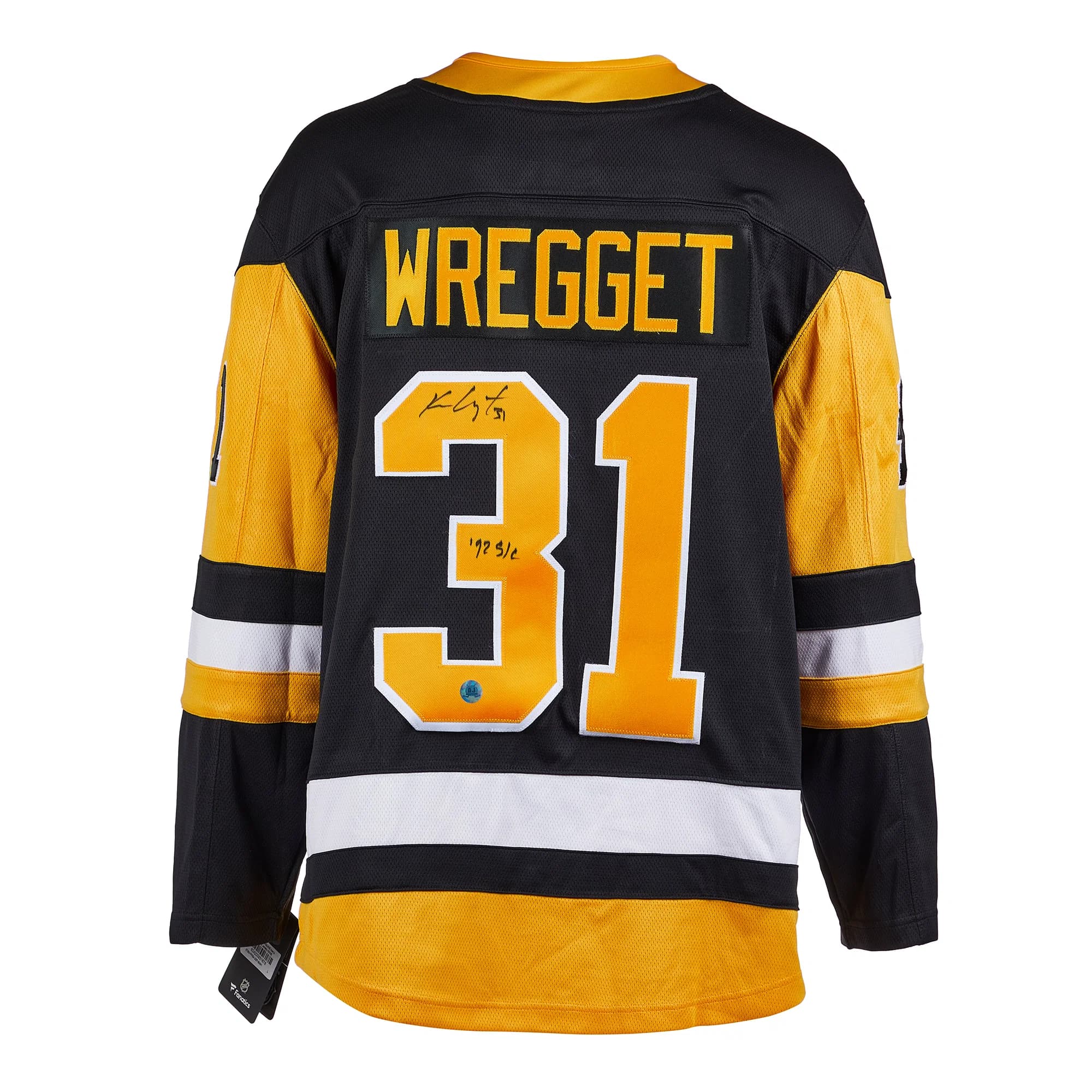 Ken Wregget Signed Pittsburgh Penguins Fanatics Breakaway Jersey Ken Wregget Jersey breakaway, Pittsburgh Penguins, supplier stock photo