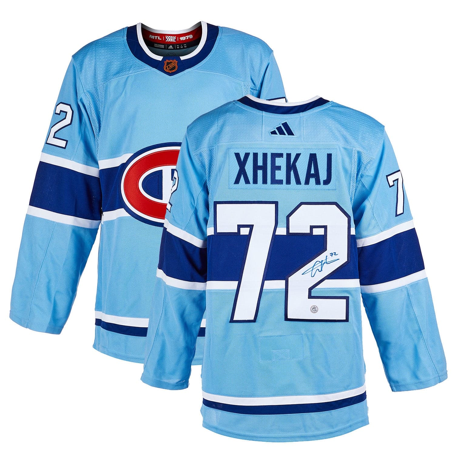 Arber Xhekaj Signed Montreal Canadiens Reverse Retro 2.0 adidas Jersey Arber Xhekaj Jersey reverse-retro-2-0-adidas, Montreal Canadiens, view 3, supplier stock photo
