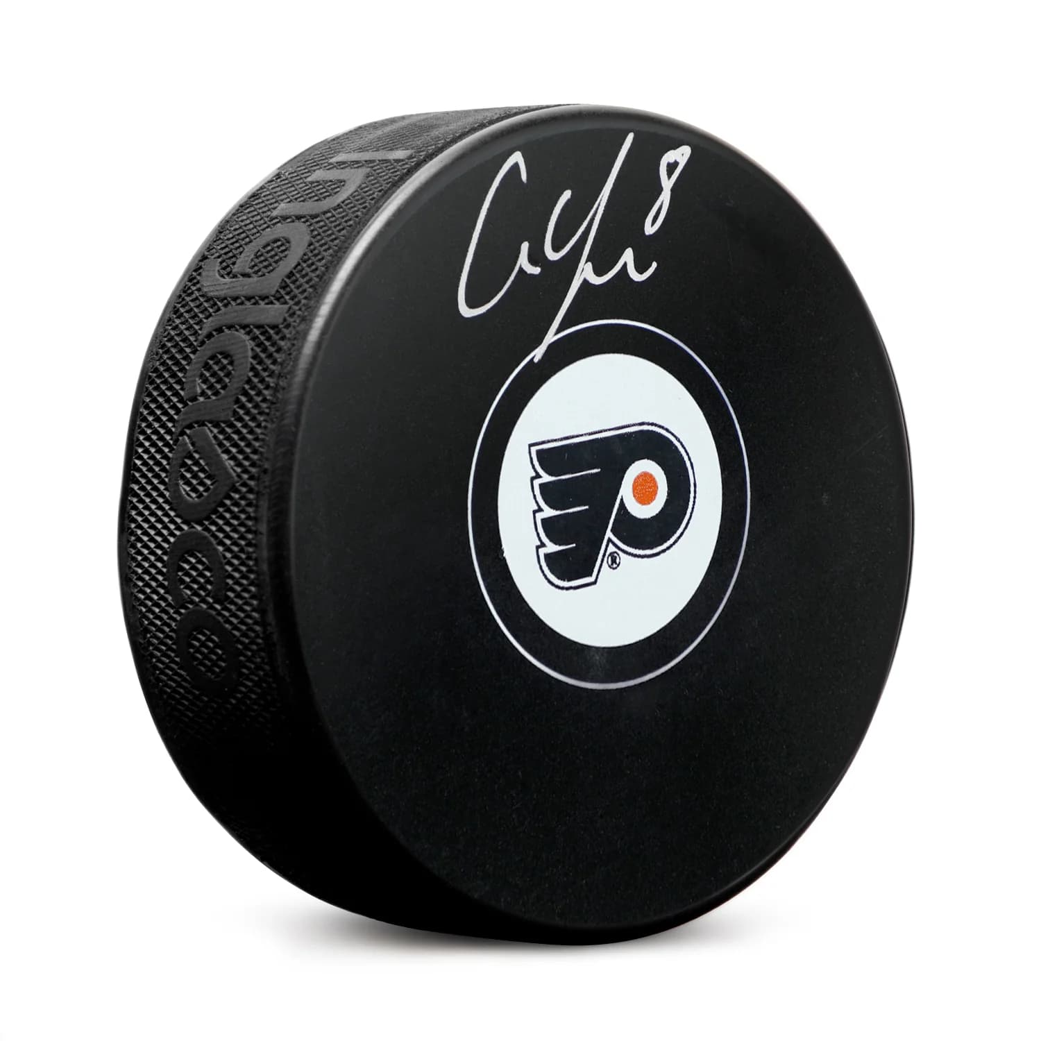 Cam York Autographed Philadelphia Flyers Hockey Puck Cam York Puck hockey, Philadelphia Flyers, supplier stock photo