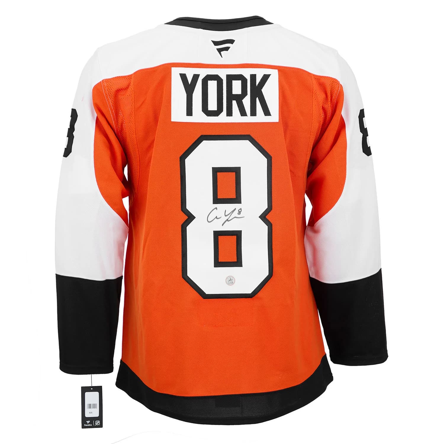 Cam York Autographed Philadelphia Flyers Fanatics Premium Jersey Cam York Jersey premium, Philadelphia Flyers, supplier stock photo