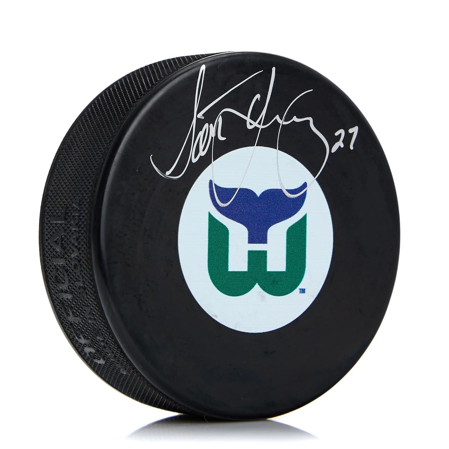 Scott Young Hartford Whalers Autographed Hockey Puck Scott Young Puck hartford-whalers-hockey, supplier stock photo