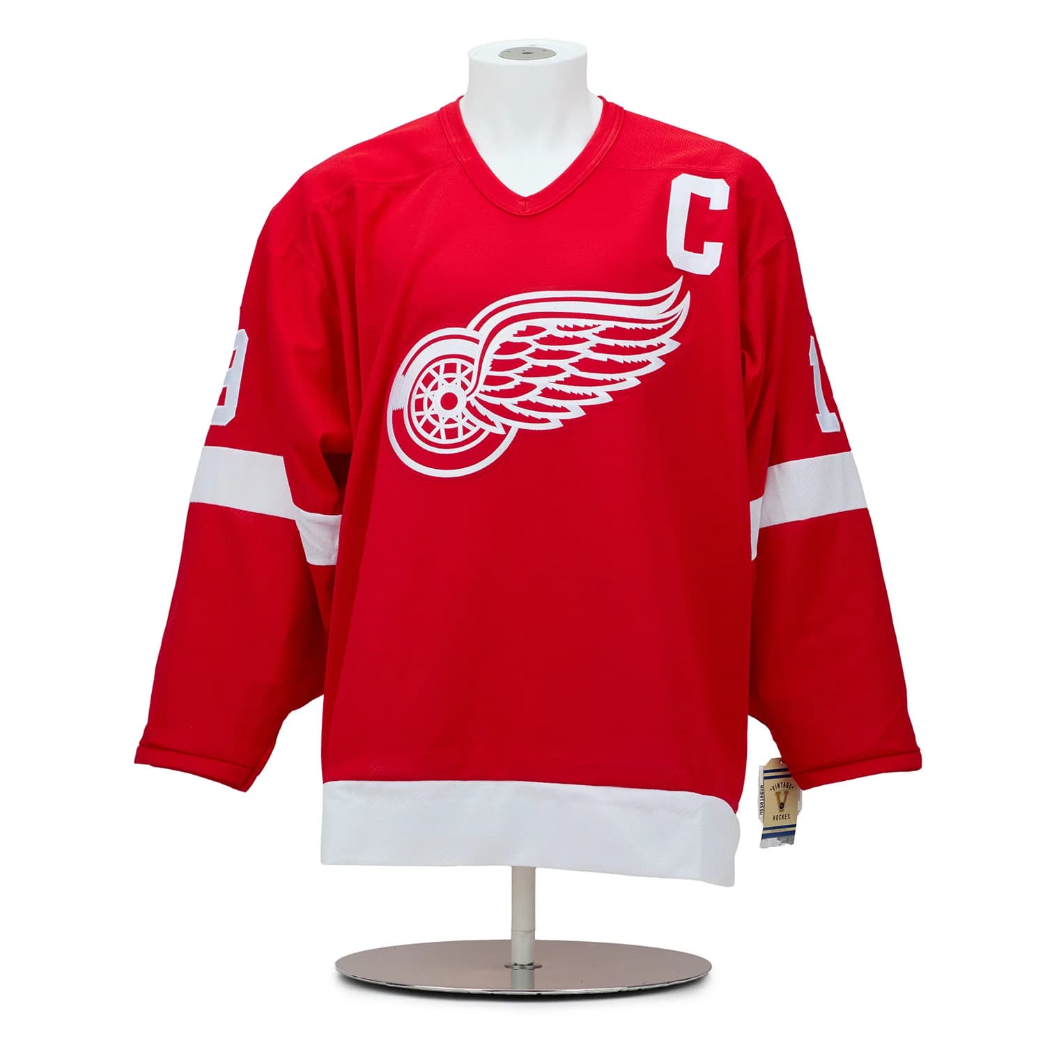 Steve Yzerman Detroit Red Wings Signed & Inscribed Vintage CCM Stats Jersey Steve Yzerman Jersey steve-yzerman-inscribed-vintage-ccm-stats, Detroit Red Wings, view 2, supplier stock photo