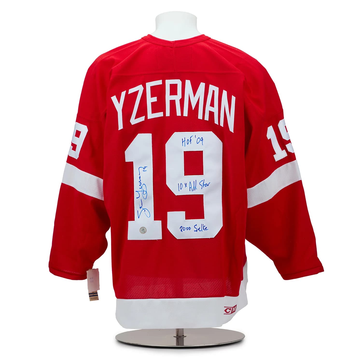 Steve Yzerman Detroit Red Wings Signed & Inscribed Vintage CCM Stats Jersey Steve Yzerman Jersey steve-yzerman-inscribed-vintage-ccm-stats, Detroit Red Wings, supplier stock photo