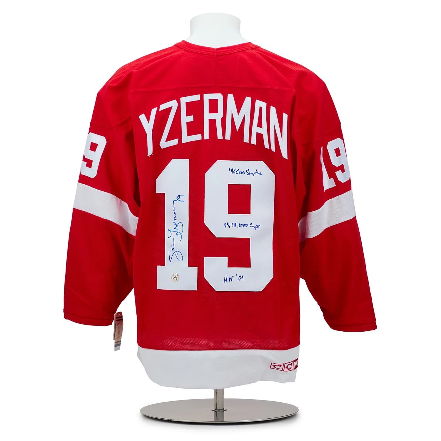 Steve Yzerman Detroit Red Wings Signed & Inscribed Vintage CCM Stats Jersey Steve Yzerman Jersey steve-yzerman-inscribed-vintage-ccm-stats, Detroit Red Wings, supplier stock photo