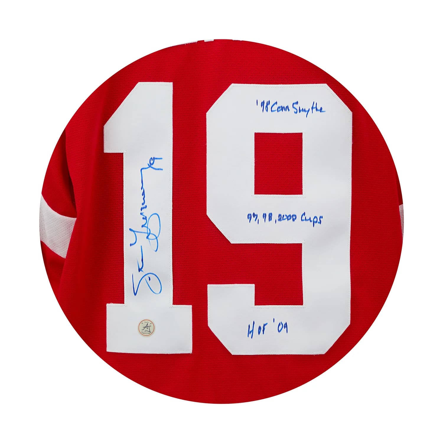 Steve Yzerman Detroit Red Wings Signed & Inscribed Vintage CCM Stats Jersey Steve Yzerman Jersey steve-yzerman-inscribed-vintage-ccm-stats, Detroit Red Wings, view 3, supplier stock photo