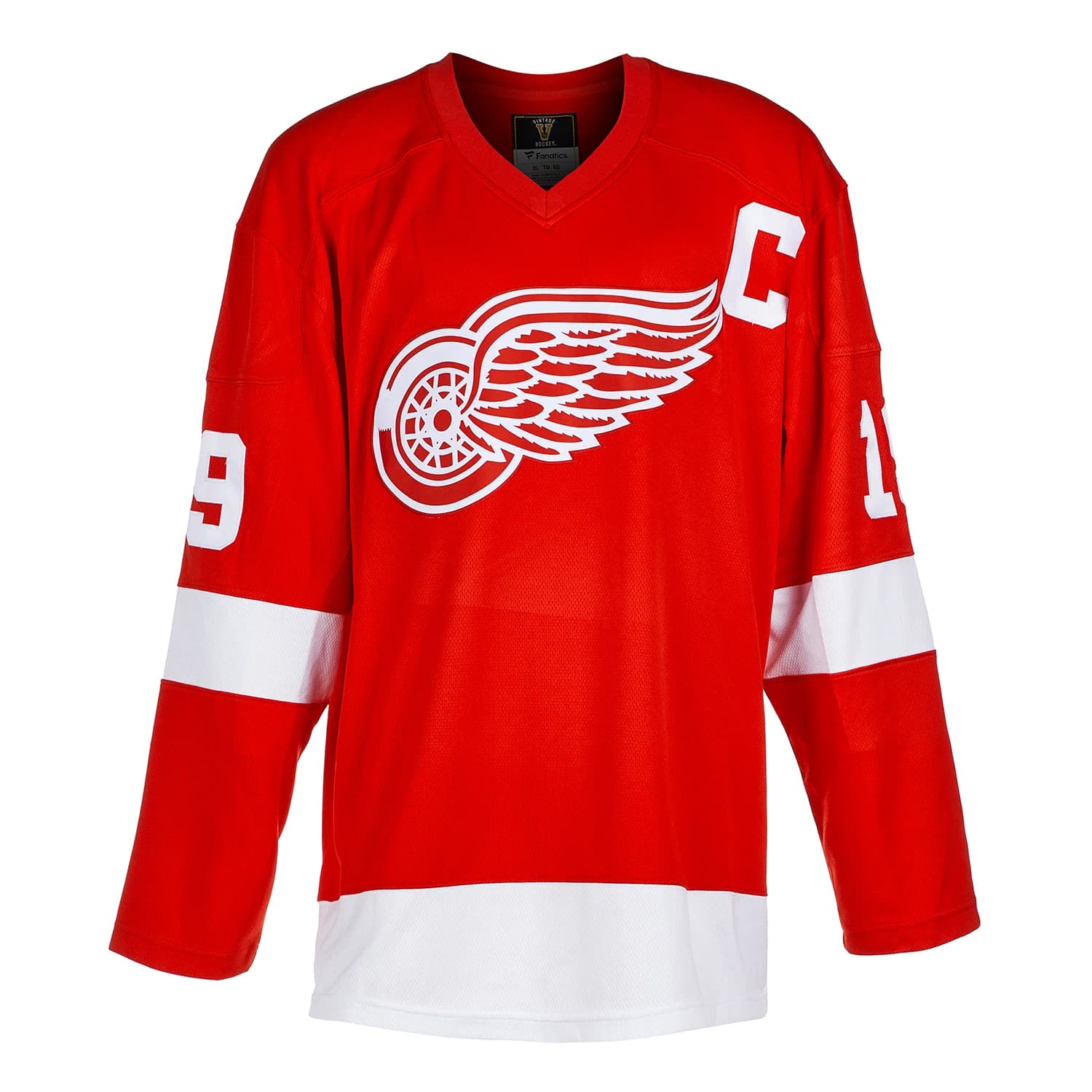 Steve Yzerman Signed Detroit Red Wings Throwback Breakaway Jersey Steve Yzerman Jersey throwback-breakaway, Detroit Red Wings, view 2, supplier stock photo