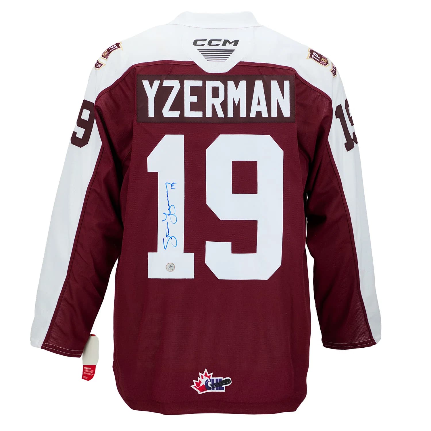 Steve Yzerman Peterborough Petes Autographed CHL Hockey Jersey Steve Yzerman Jersey peterborough-petes-chl-hockey, supplier stock photo
