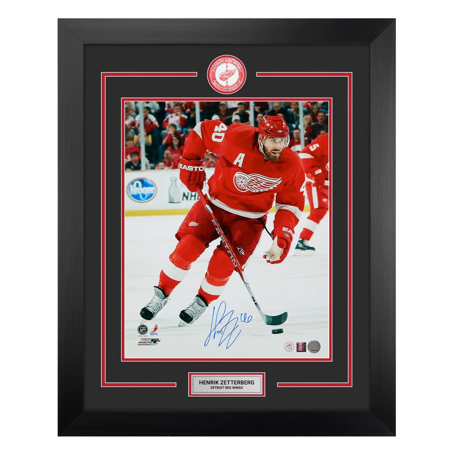 Henrik Zetterberg Autographed Detroit Red Wings Centre Ice Logo 26x32 Frame Henrik Zetterberg Other 26x32-centre-ice-logo-frame, Detroit Red Wings, supplier stock photo