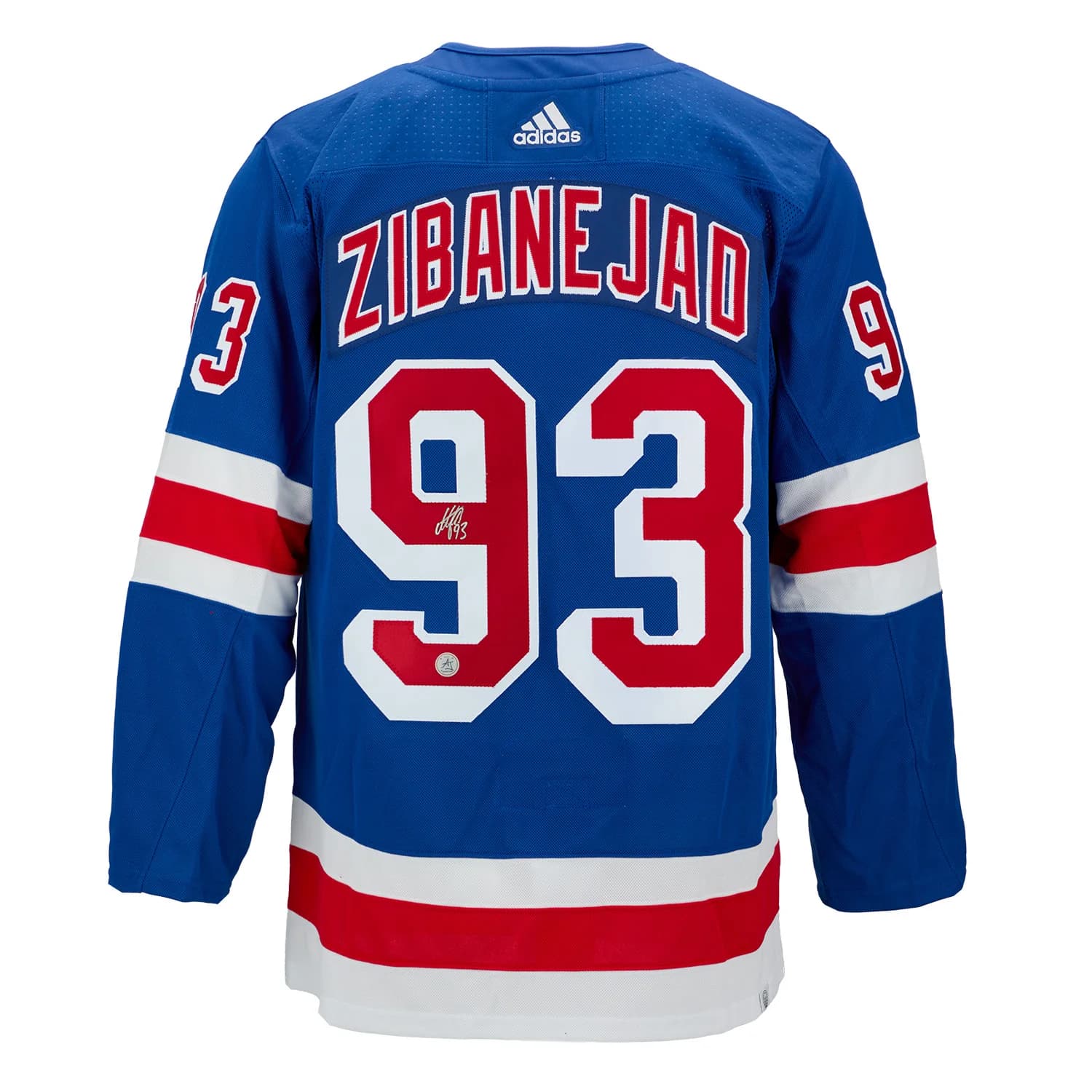 Mika Zibanejad Autographed New York Rangers adidas Jersey Mika Zibanejad Jersey adidas, New York Rangers, supplier stock photo