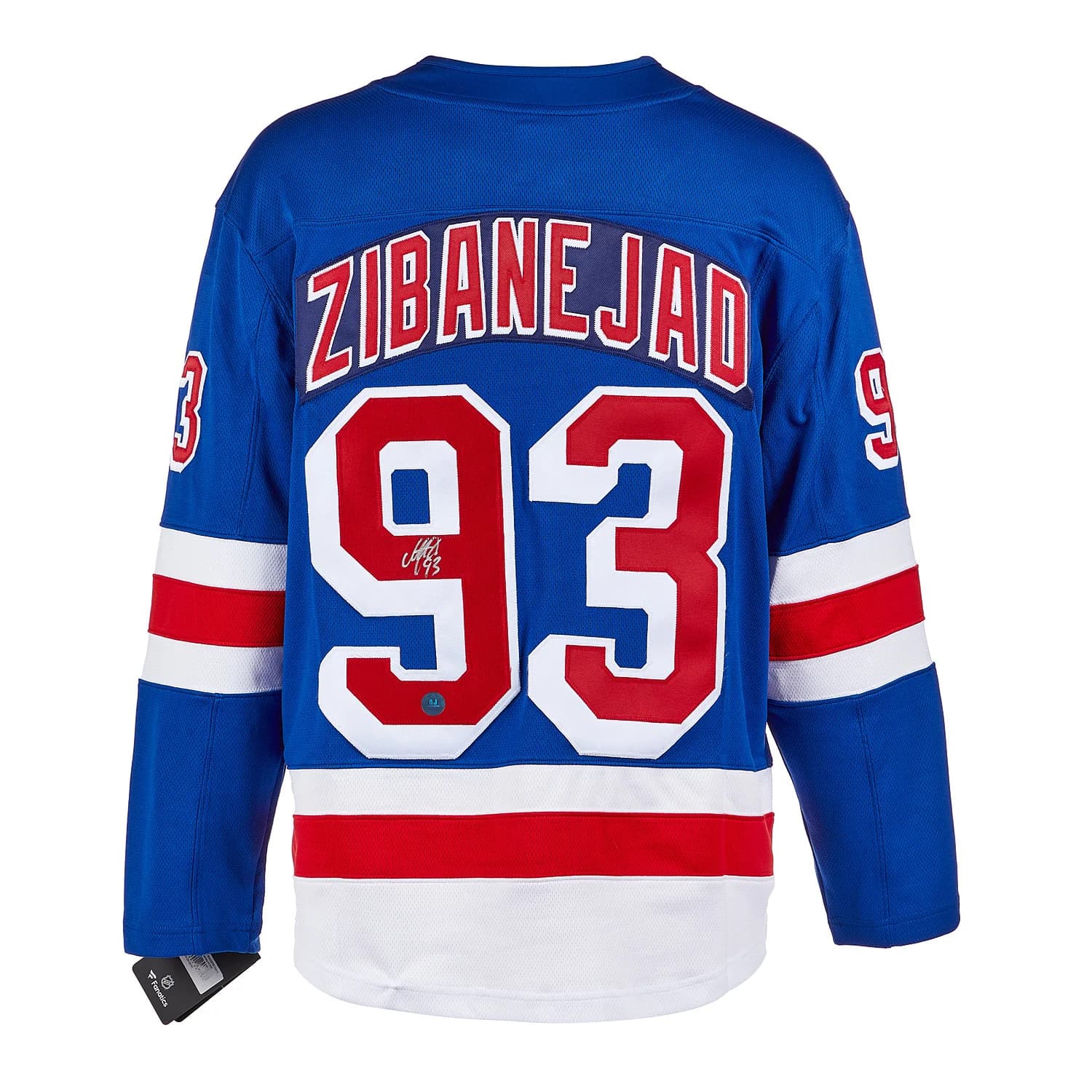 Mika Zibanejad Autographed New York Rangers Fanatics Breakaway Jersey Mika Zibanejad Jersey breakaway, New York Rangers, supplier stock photo