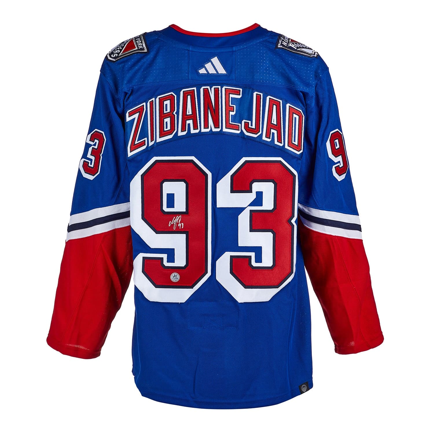 Mika Zibanejad Signed New York Rangers Reverse Retro 2.0 adidas Jersey Mika Zibanejad Jersey reverse-retro-2-0-adidas, New York Rangers, supplier stock photo