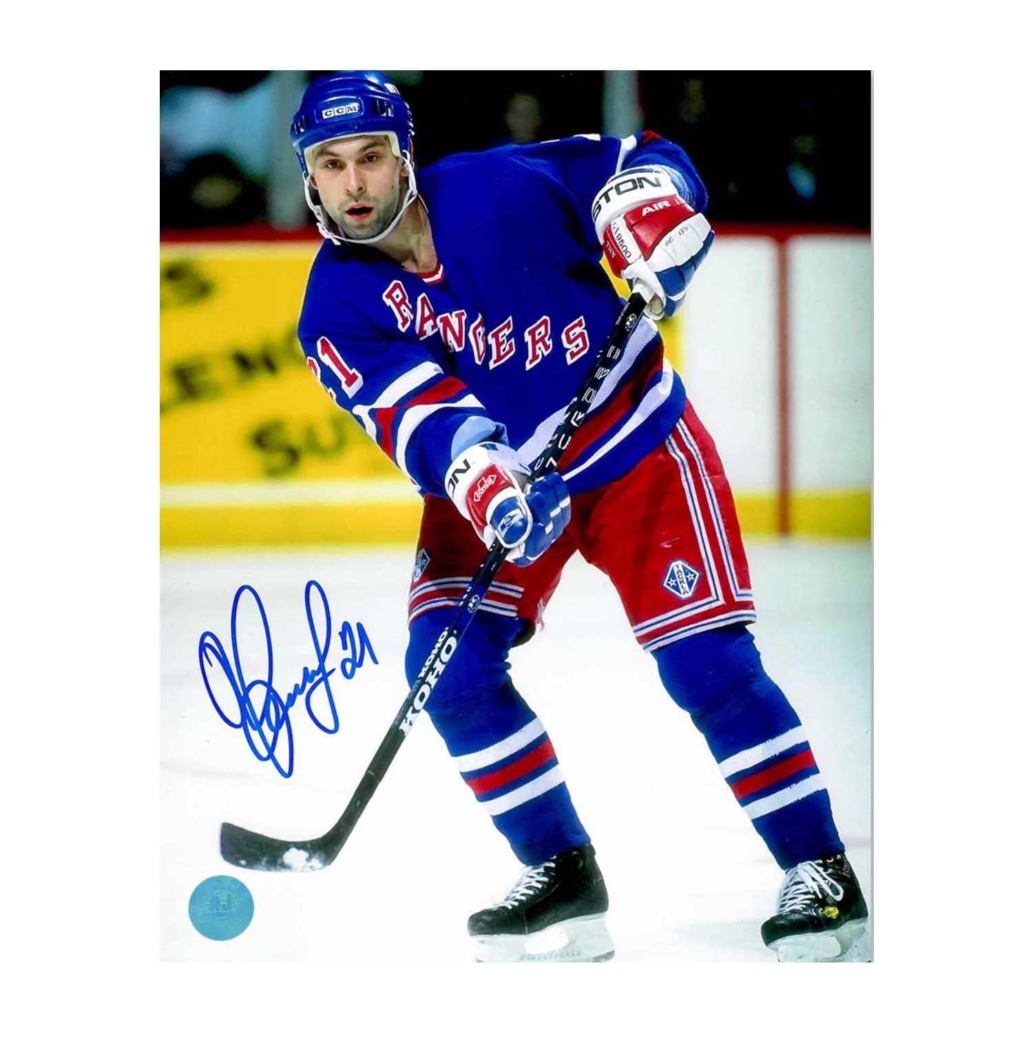 Sergei Zubov Autographed New York Rangers Game Action 8x10 Photo Sergei Zubov Photo 8x10-game-action, New York Rangers, supplier stock photo