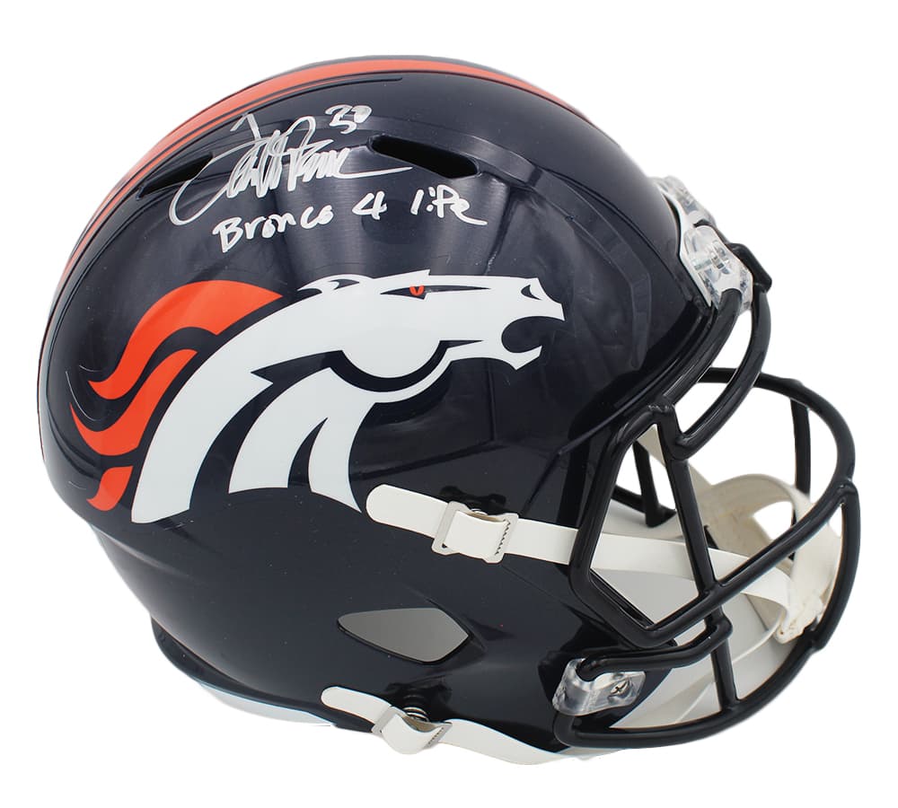 Terrell Davis Signed Denver Broncos Speed Full Size NFL Helmet with “Bronco 4 Life” Inscription Terrell Davis Helmet terrell-davis-denver-broncos-speed-full, Denver Broncos, supplier stock photo