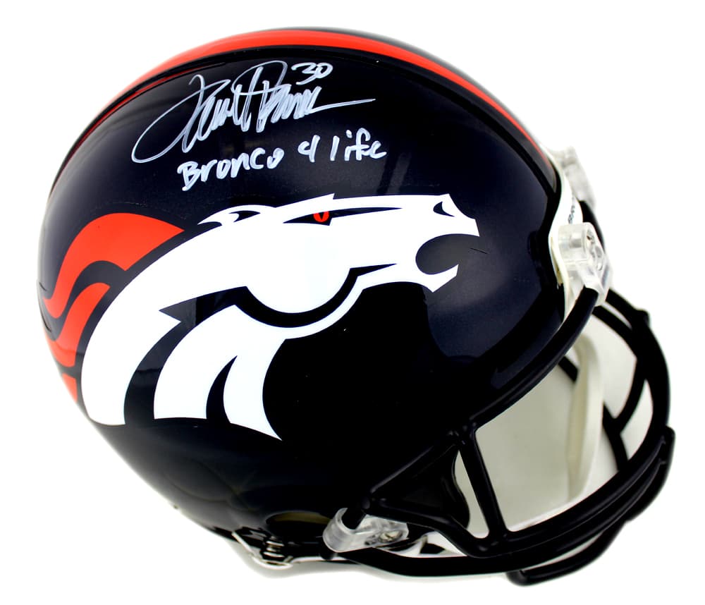 Terrell Davis Signed Denver Broncos Current Authentic NFL Helmet With “Broncos 4 Life” Inscription Terrell Davis Helmet terrell-davis-denver-broncos-current-nfl, Denver Broncos, supplier stock photo