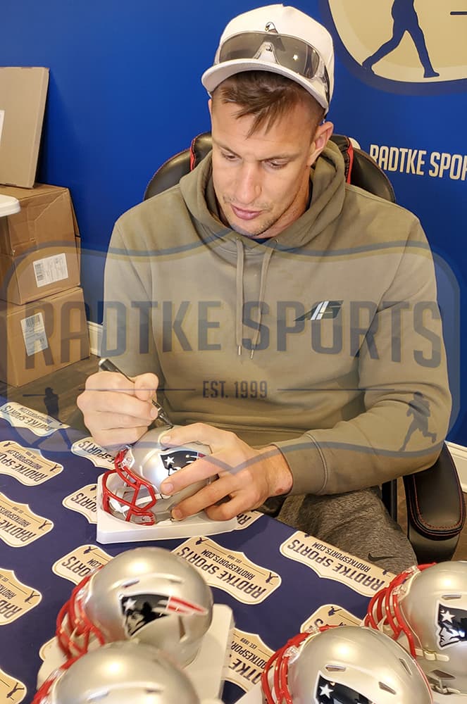 Rob Gronkowski Signed New England Patriots Speed NFL Mini Helmet Rob Gronkowski Helmet rob-gronkowski-england-patriots-speed-nfl, New England Patriots, view 3, supplier stock photo