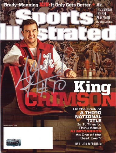AJ McCarron Signed Alabama Crimson Tide Sports Illustrated – King Crimson Edition Other aj-mccarron-alabama-crimson-tide-illustrated, Alabama Crimson Tide, supplier stock photo