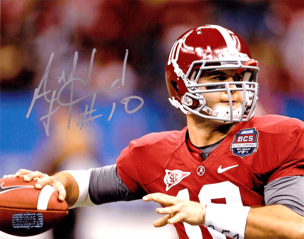 AJ McCarron Signed Alabama Crimson Tide 16×20 NCAA Photo – Red Jersey Close Up Jersey 16x20-aj-mccarron-alabama-crimson-tide-16, Alabama Crimson Tide, supplier stock photo