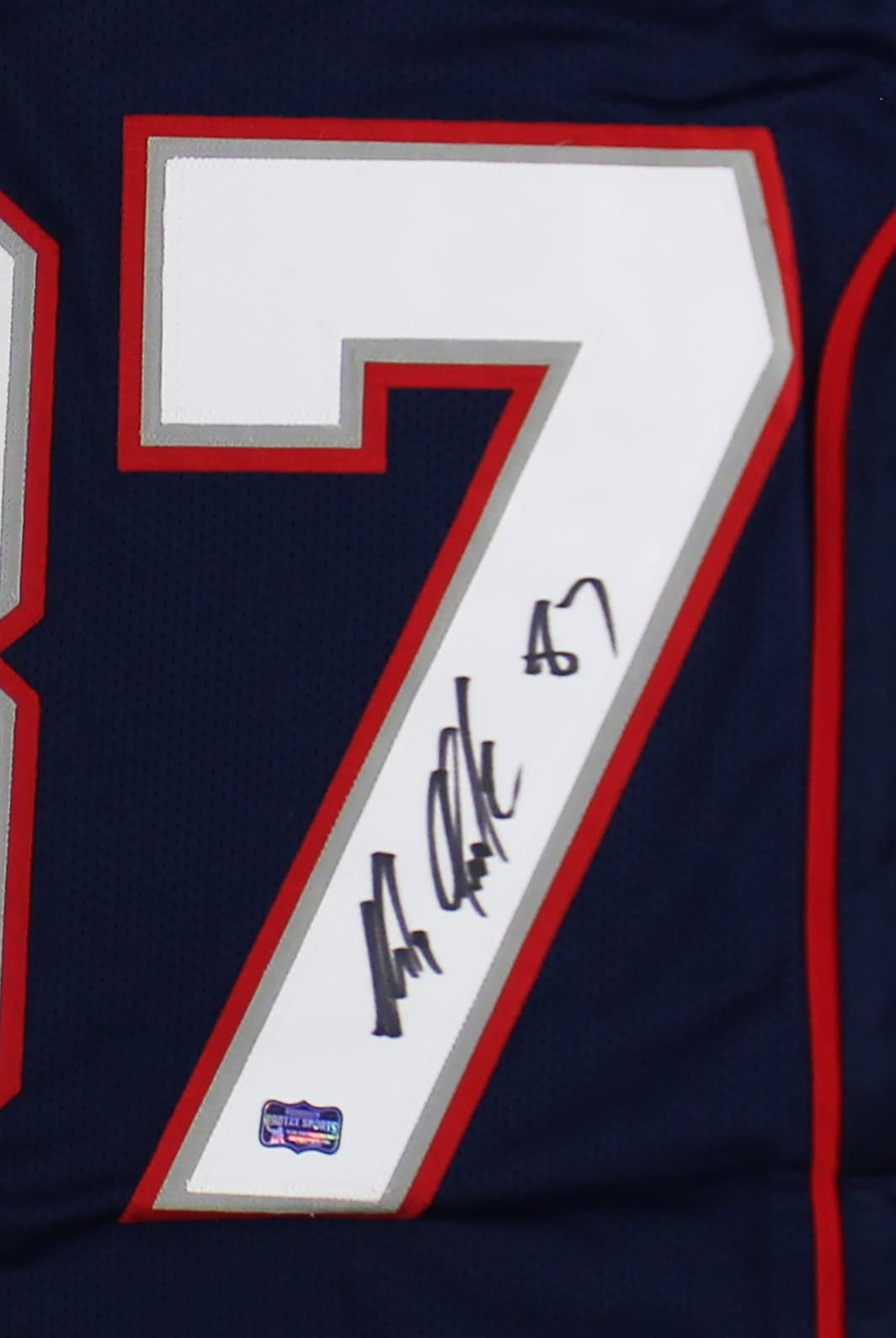 Rob Gronkowski Signed New England Custom Navy Jersey Rob Gronkowski Jersey rob-gronkowski-england-navy, view 2, supplier stock photo